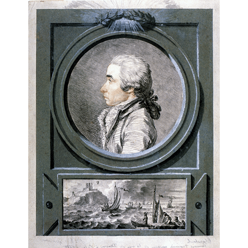 Premiere traversée aerienne de La Manche, de Douvres à Calais par Blanchard et Jeffries le 7 janvier 1785