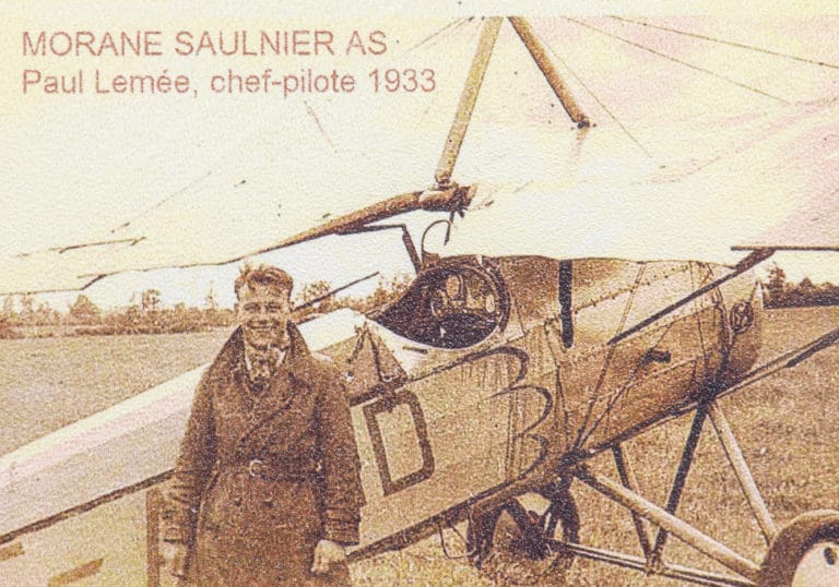 Un Morane Saunier faisant partie de l'école de pilotage d'Évreux