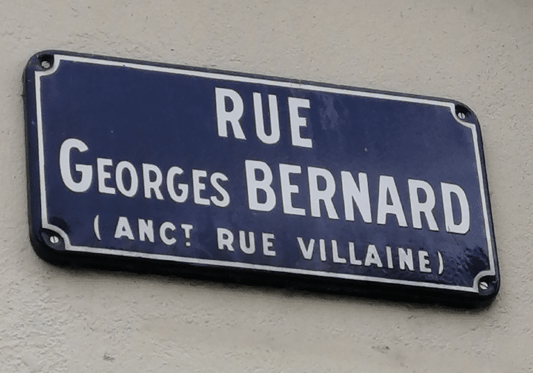 Plaque de rue dédiée à Georges Bernard à Évreux