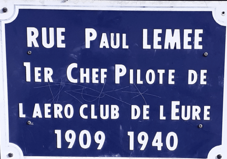 Plaque de rue dédiée à Paul Lemée à Évreux