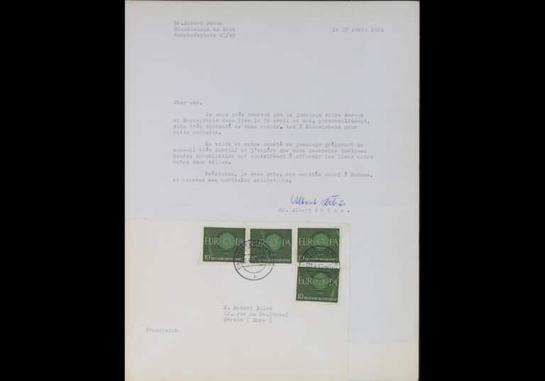 Correspondance entre M. Dubus et M. Dulac, avril 1961